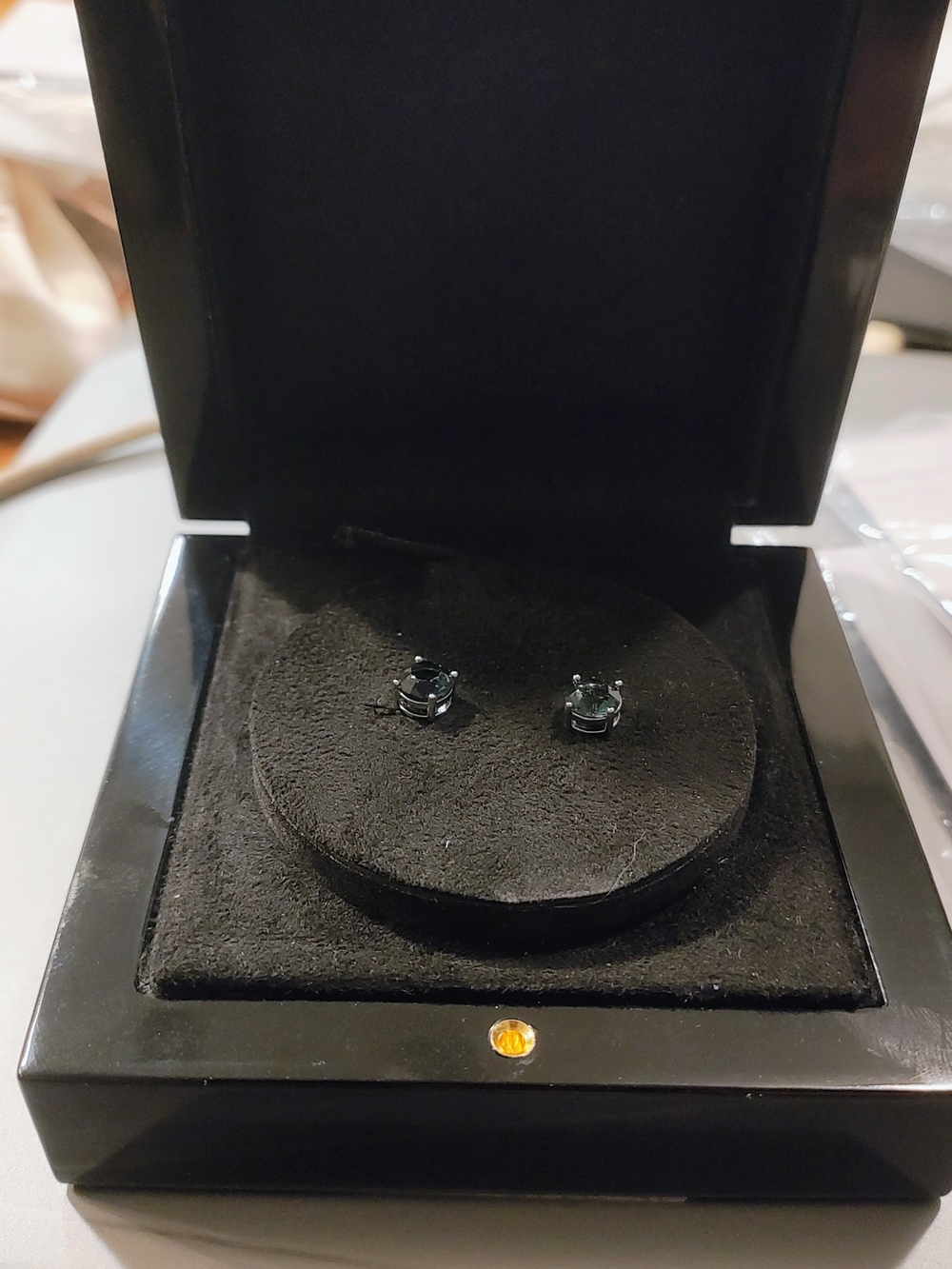 Givenchy Blue Onyx Stud Earrings